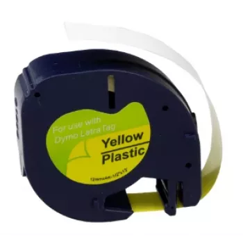 G&G BM-D-G-91222 Compatible Label Tape for DYMO 91222, Yellow with Black Print, 12 mm x 4 m