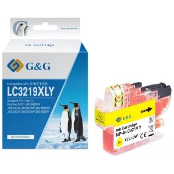 G&G Compatible Brother LC-3219Y Yellow High Yield Ink Cartridge (13990)