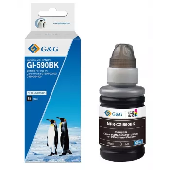 G&G Compatible Canon GI-590BK / 1603C001 Refill Ink Bottle Black (19386)