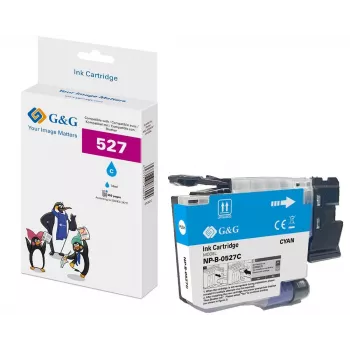 G&G Compatible Cyan Ink Cartridge for Brother LC527C (900 Pages, 12 ml) 22058