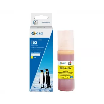 G&G Compatible Ink Bottle Yellow for Epson 102 / C13T03R440 (70 ml, Dye-based) 20696