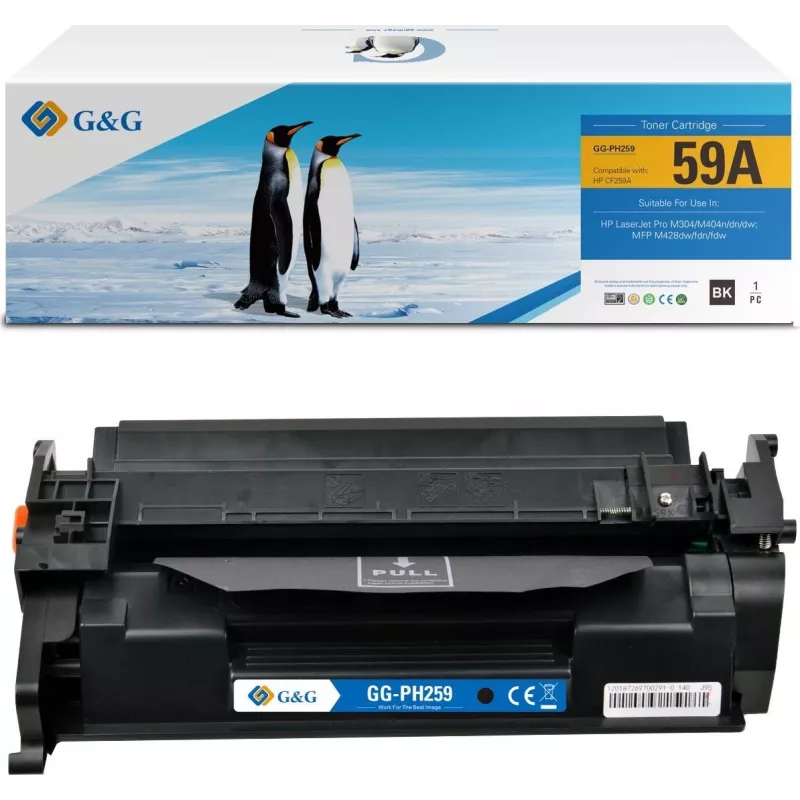 G&G Compatible Toner Cartridge for HP 59A / CF259A (21080) - Black, Standard Yield, 3,000 Pages