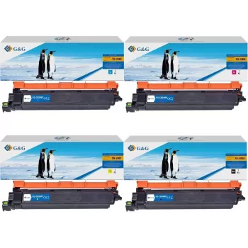G&G Compatible Toner Cartridge Set for Brother TN-248XL (Black, Cyan, Magenta, Yellow) – 4-Pack High Yield