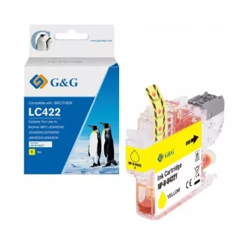 G&G Compatible Yellow Ink Cartridge for Brother LC422Y (550 Pages) 20583