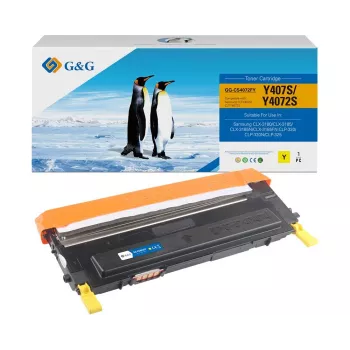 G&G Compatible Yellow Toner Cartridge for Samsung CLT-Y4072S / HP SU472A (14454)