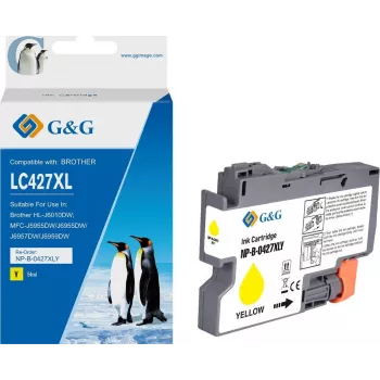 G&G Ink Cartridge Compatible with Brother 427XL LC-427XLY Yellow