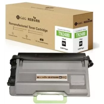 G&G Reborn Compatible Toner Cartridge for Brother TN-3480 (21179) - Black, High Yield, 8,000 Pages