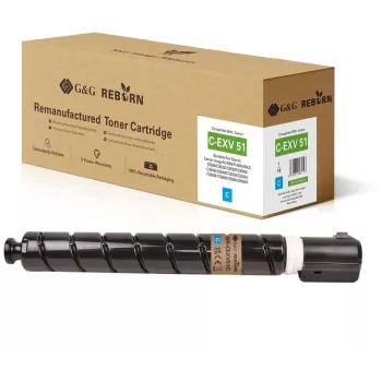 G&G Reborn Toner Cartridge Compatible with Canon C-EXV 51 (0482C002) Cyan