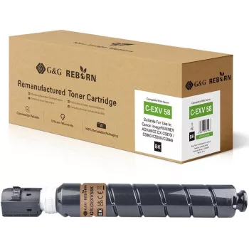 G&G Reborn Toner Cartridge Compatible with Canon C-EXV58 (3763C002) Black (22052)