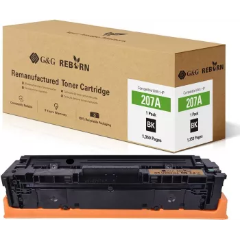 G&G Reborn Toner Cartridge Compatible with HP 207A / W2210A - Black, Standard Yield, 1,350 Pages
