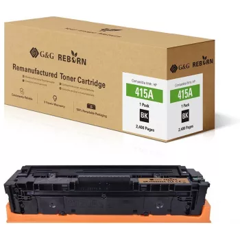 G&G Reborn Toner Cartridge Replacement HP 415A Black 2400 Pages Remanufactured 21269