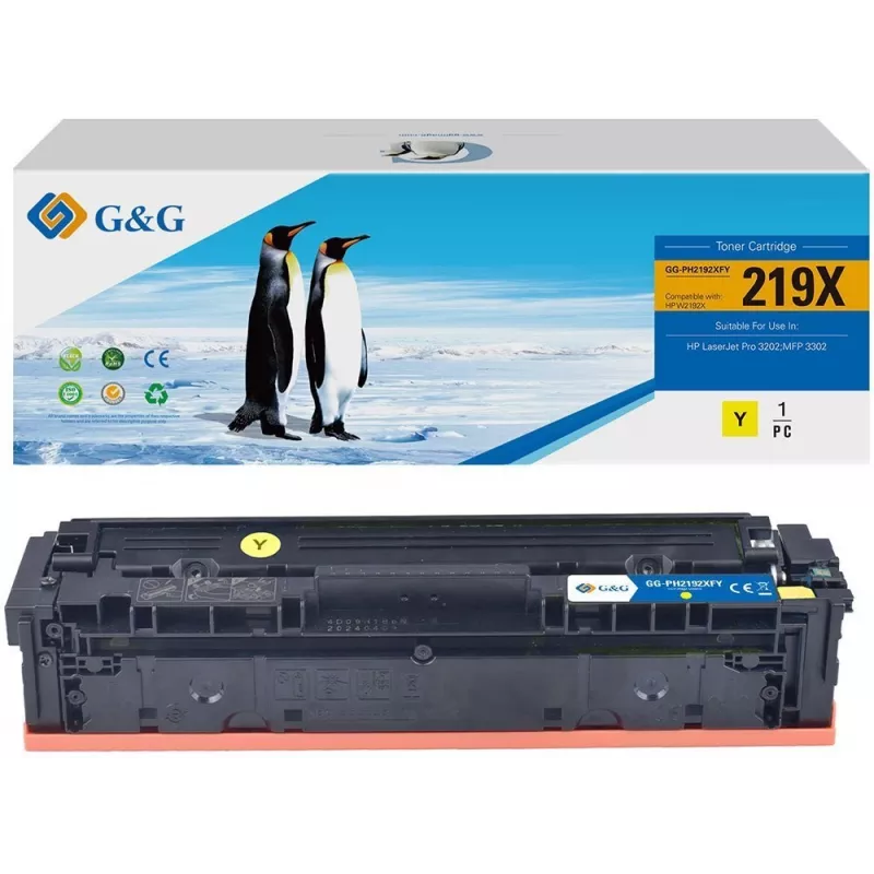 G&G Toner Cartridge Replacement for HP 219X / W2192X Yellow (High Yield) GG-PH2192XFY