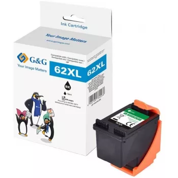 G&G XL High Yield Compatible Ink Cartridge for HP 62XL (C2P05AN) Black (18835)