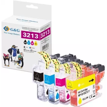 G&G XL Ink Cartridge 4-Pack for Brother LC-3213VAL BK/C/M/Y