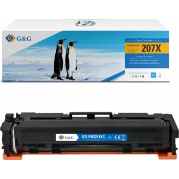 G&G XL Toner Compatible with HP 207X / W2211X (With Chip) (19462) - Cyan