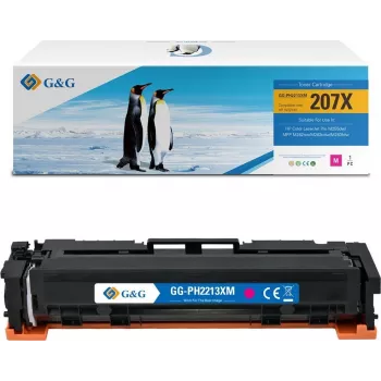 G&G XL Toner Compatible with HP 207X/ W2213X (With Chip) Magenta