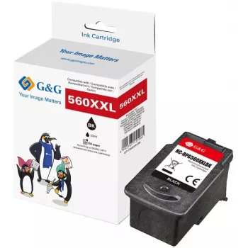 G&G XXL Ink Cartridge Compatible with Canon PG-560XL (Black, High Yield)