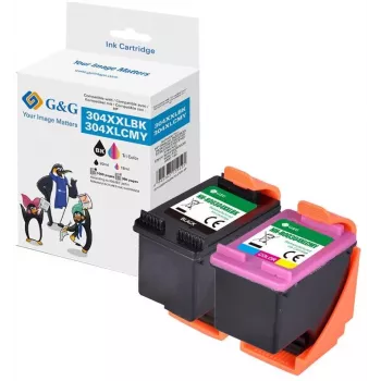 G&G XXL Ink Cartridges 2-Pack Compatible with HP 304XL Black + Tri-Color (18684)