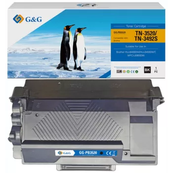 G&G XXXL Toner Compatible with Brother TN-3520 (14298) - Black, Extra High Yield