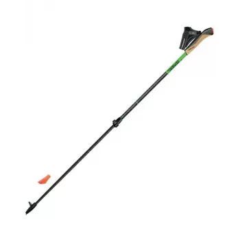 Gabel Carbon XT 2S-80 F.L. Adjustable Nordic Walking Poles, 78-135 cm, Black/Green