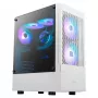 GAMDIAS Talos E3 MESH Gaming Mid-Tower Case, White, Tempered Glass, 4x120mm ARGB Fans, ATX/Micro-ATX/Mini-ITX, Mesh Front Panel