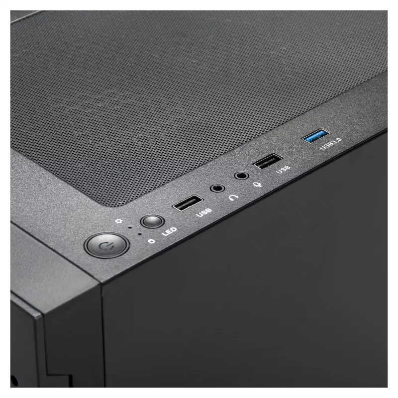 Gamdias Talos E3 Mesh RGB Mid Tower ATX Case with Tempered Glass Panels (Black)