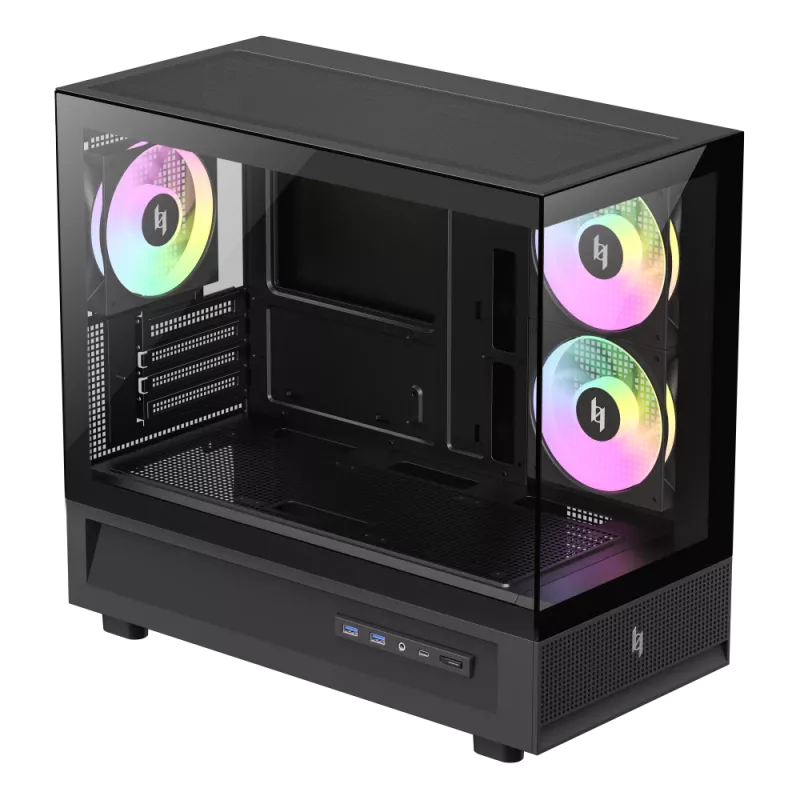 GAMEMAX NEX C31 BK Mid-Tower PC Case, MATX/BTF, Black