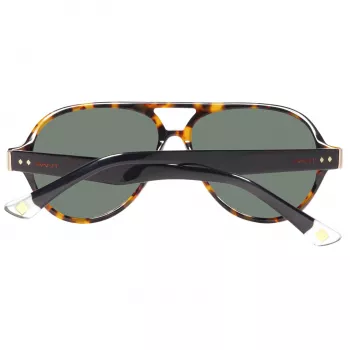 GANT GRS2003TOBLK2 Men's Rectangular Sunglasses - Black Frame, Grey Lens, 58mm
