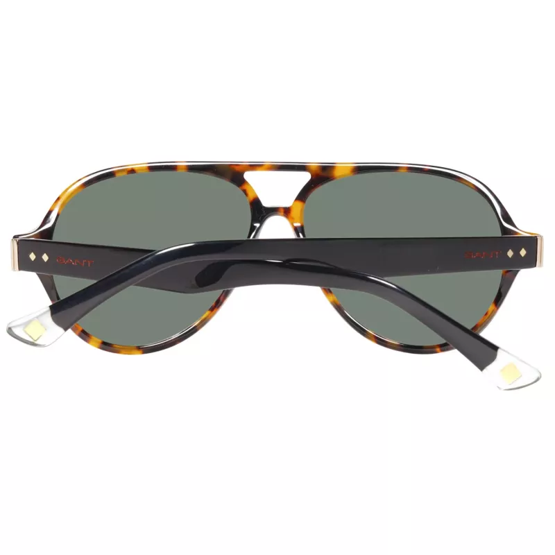 GANT GRS2003TOBLK2 Men's Rectangular Sunglasses - Black Frame, Grey Lens, 58mm