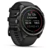 Garmin fenix 9 – 47mm, Carbon Grey DLC Titanium with Black Silicone Band