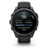 Garmin fenix 9 – 47mm, Carbon Grey DLC Titanium with Black Silicone Band