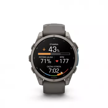 Garmin Fenix 9 – 47mm Titanium with Pebble Grey Silicone Band