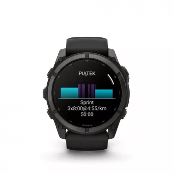 Garmin fenix 9 - 51mm, Carbon Grey DLC Titanium with Black Silicone Band 010-04763-11