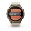 Garmin Fenix 9 Pro – inReach, 43mm Autumn Gold Titanium with Cream/French Grey Silicone Band