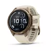 Garmin Fenix 9 Pro – inReach, 43mm Autumn Gold Titanium with Cream/French Grey Silicone Band