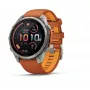 Garmin Fenix 9 Pro – inReach, 47mm Titanium with Autumn Orange/Spark Orange Silicone Band