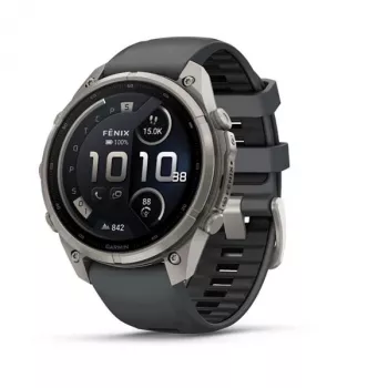 Garmin fenix 9 Pro – inReach, 47mm Titanium with Graphite/Black Silicone Band