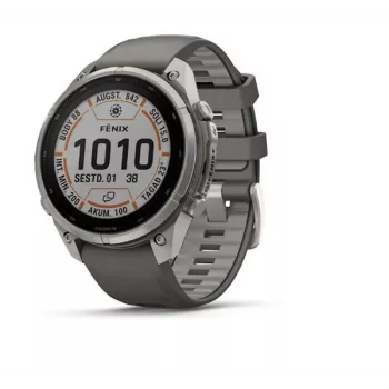 Garmin fenix 9 Pro – inReach, Solar, 47mm Titanium with Pebble Grey Silicone Band