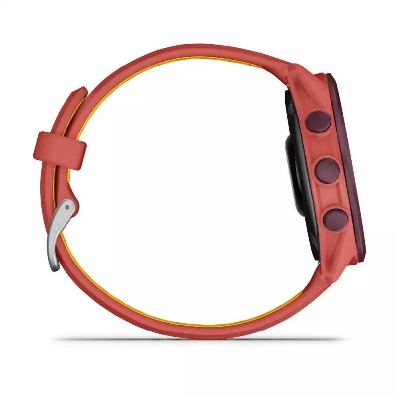 Garmin Forerunner 170 Music GPS Running Watch, Berry Case with Red Pink/Mango Band
