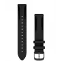 Garmin Quick Release Bands (18 mm) Black Leather, Brushed Slate Hardware