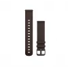 Garmin Quick Release Bands (20 mm) Dark Brown Leather, Silver Hardware