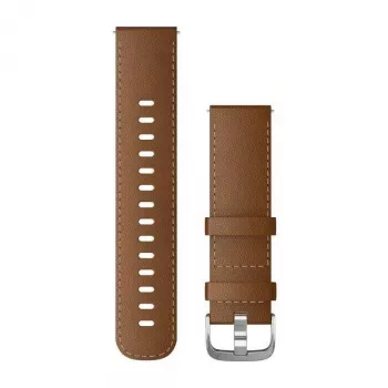 Garmin Quick Release Bands (22 mm) Brown Italian Leather, Silver Hardware