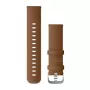 Garmin Quick Release Bands (22 mm) Brown Italian Leather, Silver Hardware
