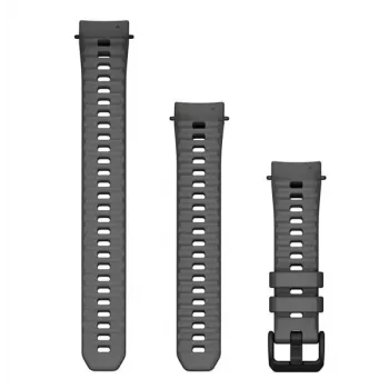 Garmin QuickFit 20 mm Silicone Watch Band in Charcoal for Instinct E 40 mm and Compatible Models