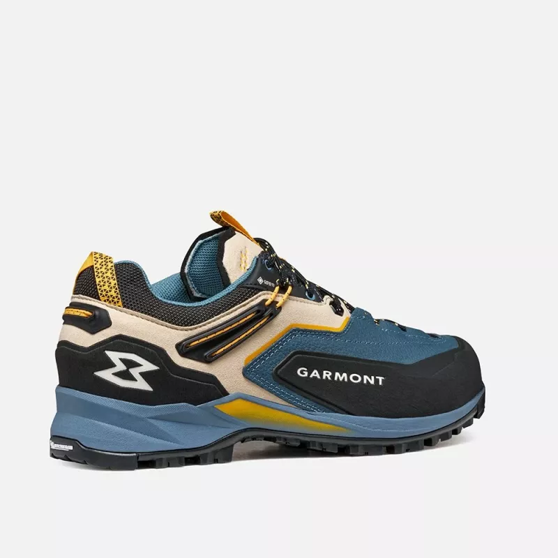 Garmont Akron GTX Approach Shoes Men's Fin Blue/Citrus Orange Size 44.5