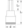 GEDORE 1/2 inch Drive Hex Socket Bit 8 mm, 90 mm Length, DIN 7422, Manganese Phosphated 6157730