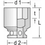GEDORE 3/4 inch Drive 30 mm Hex Impact Socket, 6-Point, DIN 3129 6282550
