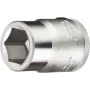 GEDORE 3/4 inch Drive 30 mm Hex Socket, 6-Point, DIN 3124, ISO 2725-1, Matt Chrome-Plated 6270700