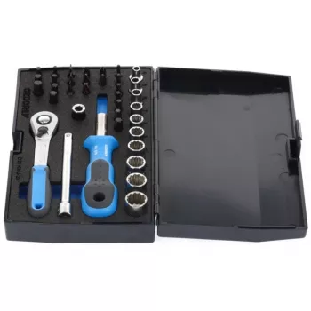 GEDORE Socket Set 1/4 inch, 37-Piece (with Lever Reversible Ratchet)