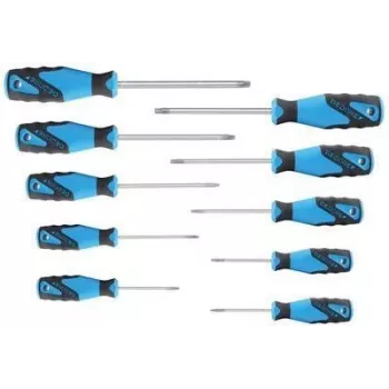 GEDORE Workshop Torx Screwdriver Set, 10-Piece, TX6-TX40, 2-Component Handle, DIN ISO 8764 1482335
